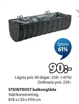 JYSK STEINTROST balkonglåda erbjuda