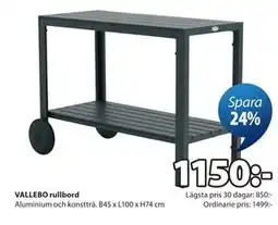 JYSK VALLEBO rullbord erbjuda