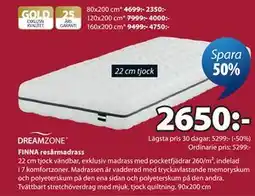 JYSK FINNA resårmadrass erbjuda