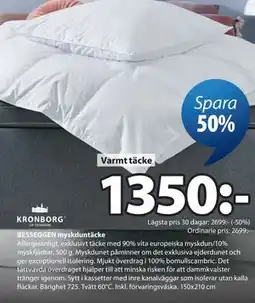 JYSK BESSEGGEN myskduntäcke erbjuda