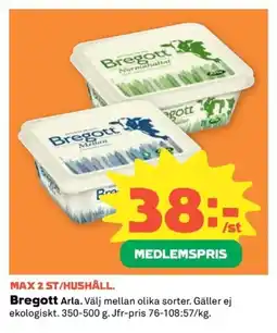 Coop ARLA Bregott erbjuda