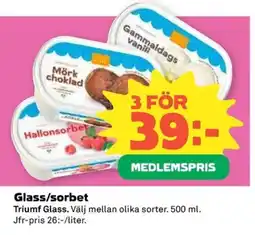 Coop TRIUMF GLASS Glass/sorbet erbjuda