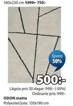 JYSK ODON matta erbjuda