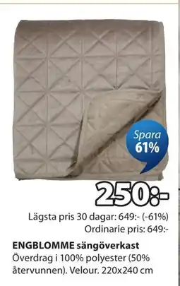 JYSK ENGBLOMME sängöverkast erbjuda