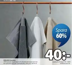 JYSK SORUNDA handduk erbjuda