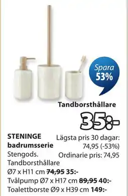JYSK STENINGE badrumsserie erbjuda