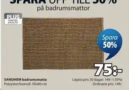 JYSK SANDHEM badrumsmatta erbjuda