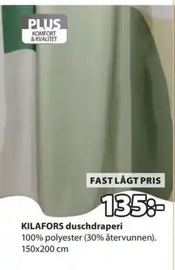JYSK KILAFORS duschdraperi erbjuda