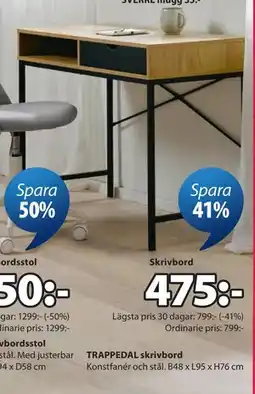 JYSK TRAPPEDAL skrivbord erbjuda