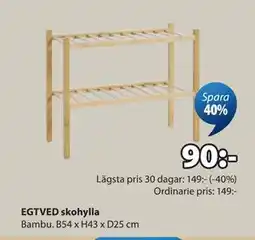 JYSK EGTVED skohylla erbjuda
