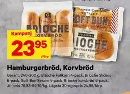 City Gross Hamburgerbröd, Korvbröd erbjuda