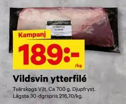 City Gross Vildsvin ytterfilé erbjuda