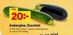 City Gross Aubergine, Zucchini erbjuda