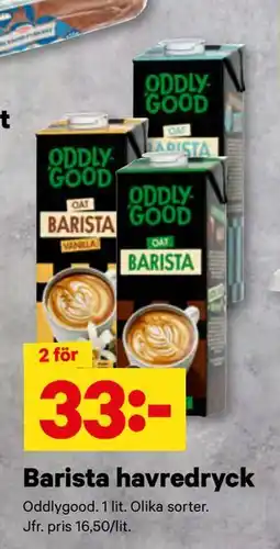 City Gross Barista havredryck erbjuda