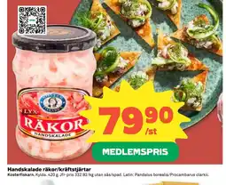 Coop KOSTERFISKARN Handskalade räkor/kräftstjärtar erbjuda