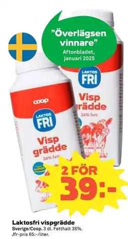 Coop COOP Laktosfri vispgrädde erbjuda