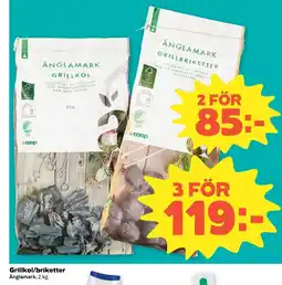 Coop ÄNGLAMARK Grillkol/briketter erbjuda