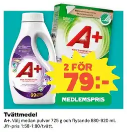 Coop A+ Tvättmedel erbjuda