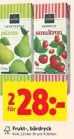 ICA Kvantum KIVIK Frukt-, bärdryck erbjuda