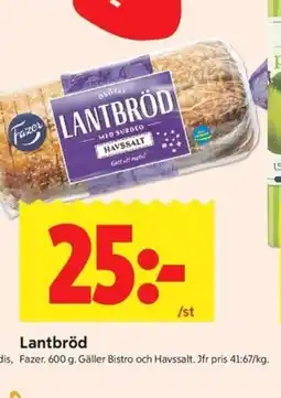 ICA Kvantum FAZER Lantbröd erbjuda