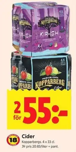 ICA Kvantum KOPPARBERG Cider erbjuda