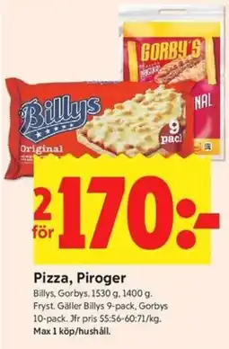 ICA Kvantum Pizza, piroger erbjuda