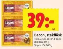 ICA Kvantum TULIP Bacon, stekfläsk erbjuda