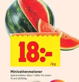 ICA Kvantum Minivattenmeloner erbjuda