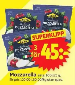 ICA Supermarket ZETA Mozzarella erbjuda