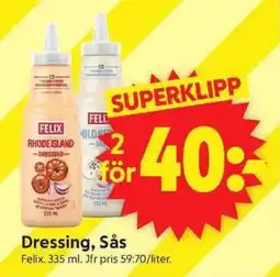ICA Supermarket FELIX Dressing, sås erbjuda