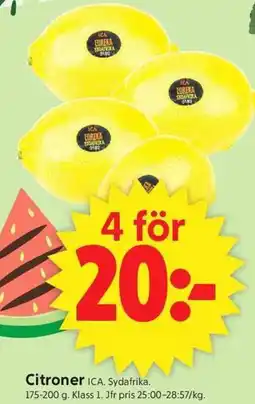 ICA Supermarket ICA Citroner erbjuda