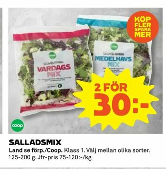 Coop Daglivs Salladsmix erbjuda