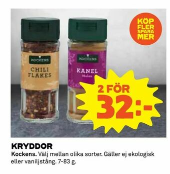 Coop Daglivs Kryddor erbjuda