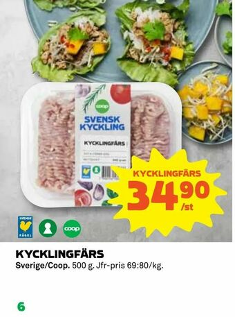 Coop Daglivs Kycklingfärs erbjuda