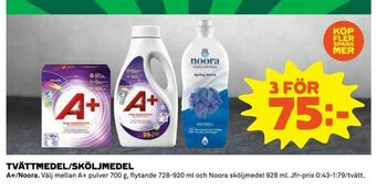 Coop Daglivs Tvättmedel/sköljmedel erbjuda