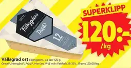 ICA Supermarket FALBYGDENS Vällagrad ost erbjuda