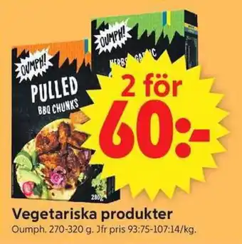 ICA Supermarket DUMPH Vegetariska produkter erbjuda