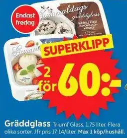 ICA Supermarket TRIUMF GLASS Gräddglass erbjuda