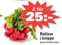 Nära dej Rädisor i knippe erbjuda