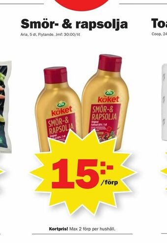 Pekås Smör- & rapsolja erbjuda