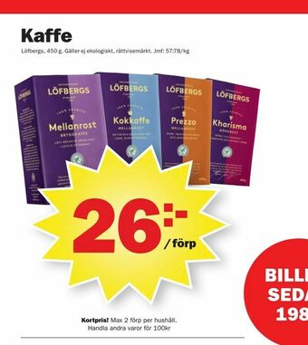 Pekås Kaffe erbjuda