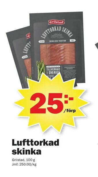 Pekås Lufttorkad skinka erbjuda