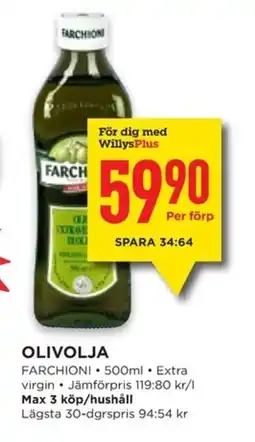 Willys FARCHIONI Olivolja erbjuda