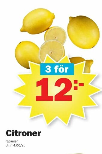 Pekås Citroner erbjuda