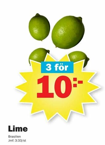 Pekås Lime erbjuda