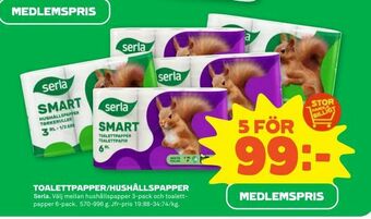 Stora Coop Toalettpapper/hushållspapper erbjuda