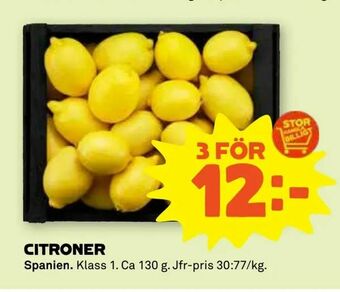 Stora Coop Citroner erbjuda