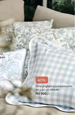 Hemtex Gina gingham prydnadskudde erbjuda