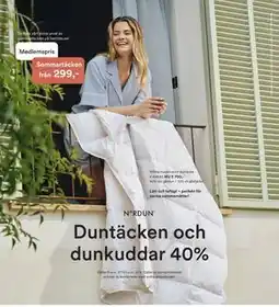 Hemtex Duntäcken och dunkuddar 40% erbjuda