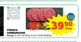 Stora Coop Färska hamburgare erbjuda